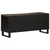 Fekete tömör mangófa TV-szekrény 105 x 33 x 46 cm
