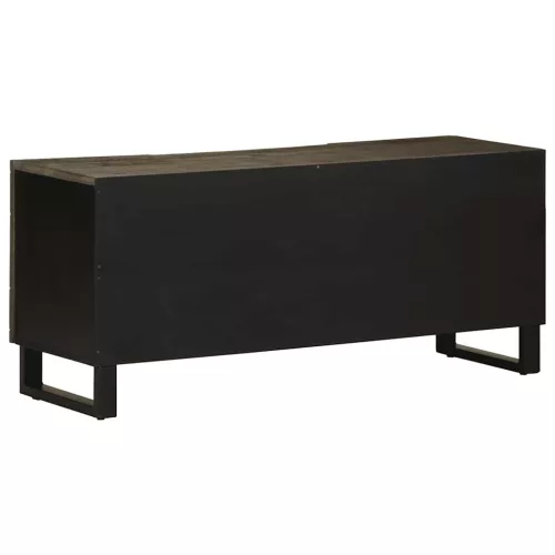 Fekete tömör mangófa TV-szekrény 105 x 33 x 46 cm