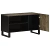 Fekete tömör mangófa TV-szekrény 80 x 33 x 46 cm