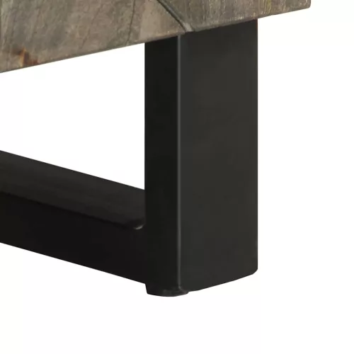 Fekete tömör mangófa TV-szekrény 80 x 33 x 46 cm