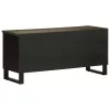 Fekete tömör mangófa TV-szekrény 100 x 33 x 46 cm