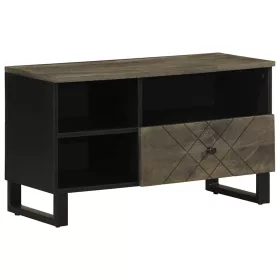 Fekete tömör mangófa TV-szekrény 80 x 33 x 46 cm