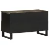 Fekete tömör mangófa TV-szekrény 80 x 33 x 46 cm