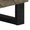 Fekete tömör mangófa TV-szekrény 80 x 33 x 46 cm