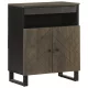 Sideboard Fekete 60x33x75 cm tömörfa Mango
