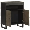Sideboard Fekete 60x33x75 cm tömörfa Mango