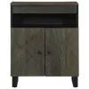 Sideboard Fekete 60x33x75 cm tömörfa Mango