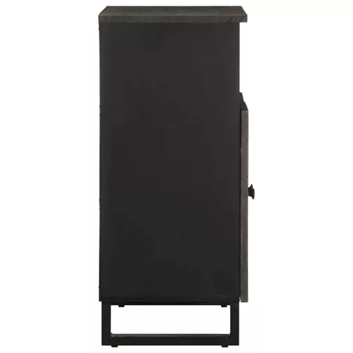 Sideboard Fekete 60x33x75 cm tömörfa Mango