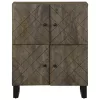 Sideboard Fekete 60x33x75 cm tömörfa Mango