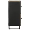 Sideboard Fekete 60x33x75 cm tömörfa Mango