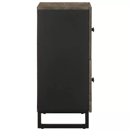 Sideboard Fekete 60x33x75 cm tömörfa Mango