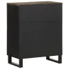 Sideboard Fekete 60x33x75 cm tömörfa Mango