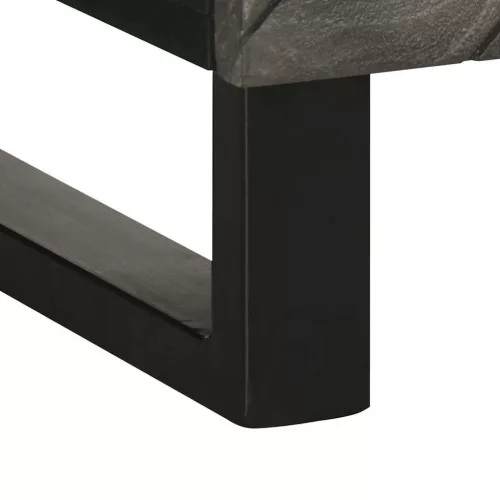 Sideboard Fekete 60x33x75 cm tömörfa Mango