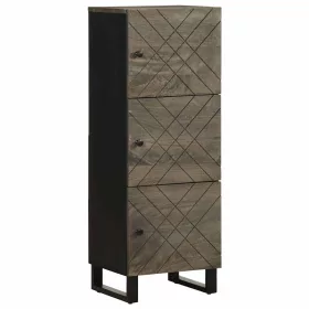 Fekete tömör mangófa magasszekrény 40 x 33 x 110 cm