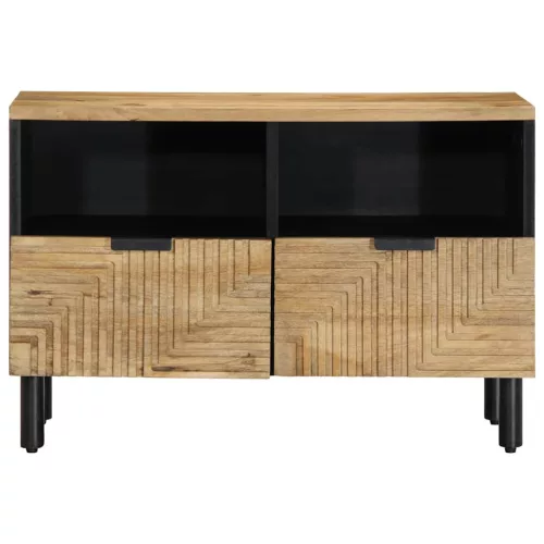 Barna tömör mangófa TV-szekrény 70x33x46 cm