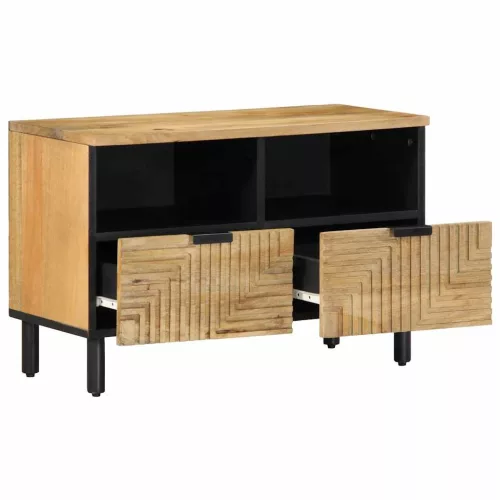 Barna tömör mangófa TV-szekrény 70x33x46 cm