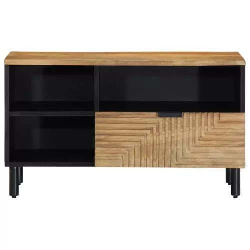 Barna tömör mangófa TV-szekrény 80 x 33 x 46 cm