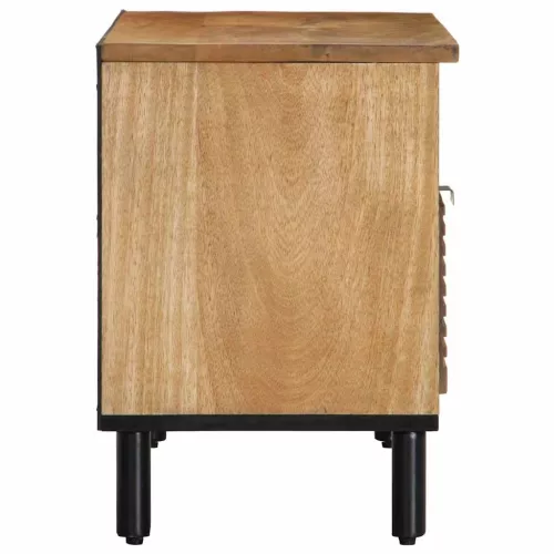 Barna tömör mangófa TV-szekrény 80 x 33 x 46 cm