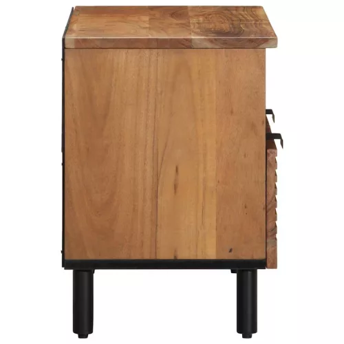 Tömör akácfa TV-szekrény 70 x 33 x 46 cm