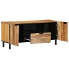 TV Szekrény fiókkal Barna 105 x 33.5 x 46 cm Tömör akácfa