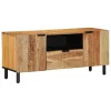 TV Szekrény fiókkal Barna 105 x 33.5 x 46 cm Tömör akácfa