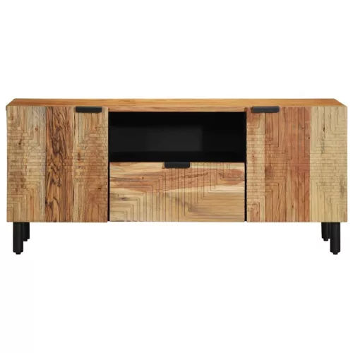 TV Szekrény fiókkal Barna 105 x 33.5 x 46 cm Tömör akácfa