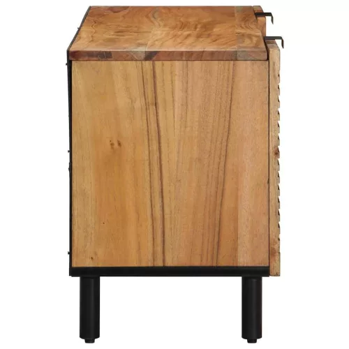 TV Szekrény fiókkal Barna 105 x 33.5 x 46 cm Tömör akácfa