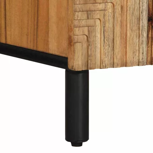 TV Szekrény fiókkal Barna 105 x 33.5 x 46 cm Tömör akácfa