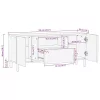 TV Szekrény fiókkal Barna 105 x 33.5 x 46 cm Tömör akácfa