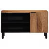 TV szekrény polcokkal Barna 80 x 31.5 x 46 cm Tömör akácfa
