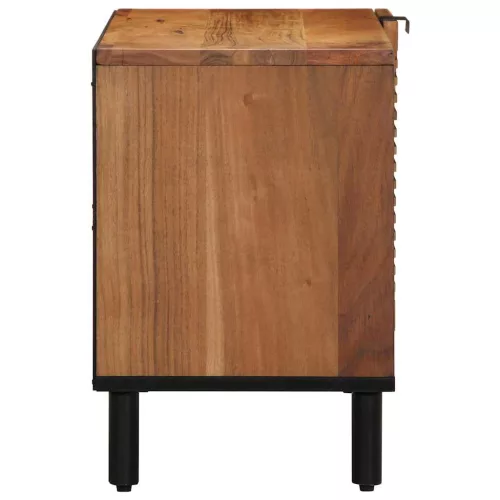 TV szekrény polcokkal Barna 80 x 31.5 x 46 cm Tömör akácfa