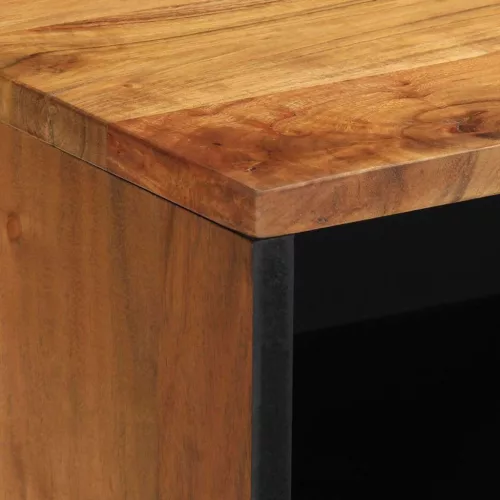 TV szekrény polcokkal Barna 80 x 31.5 x 46 cm Tömör akácfa