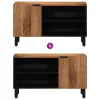 TV szekrény polcokkal Barna 80 x 31.5 x 46 cm Tömör akácfa