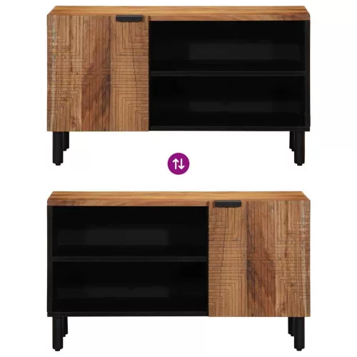 TV szekrény polcokkal Barna 80 x 31.5 x 46 cm Tömör akácfa