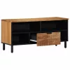 TV szekrény fiókkal Barna 100 x 33.5 x 46 cm Tömör akácfa