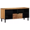 TV szekrény fiókkal Barna 100 x 33.5 x 46 cm Tömör akácfa