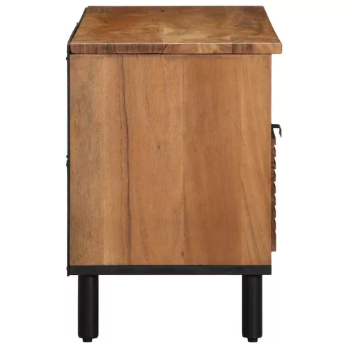 TV szekrény fiókkal Barna 100 x 33.5 x 46 cm Tömör akácfa