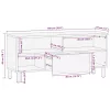 TV szekrény fiókkal Barna 100 x 33.5 x 46 cm Tömör akácfa
