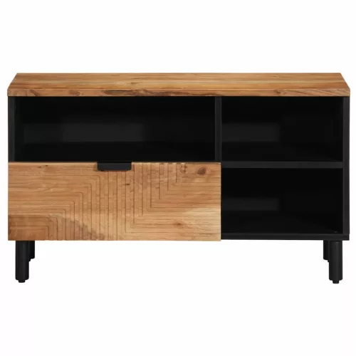 TV Szekrény fiókkal Barna 80 x 33.5 x 46 cm Tömör akácfa