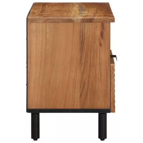 TV Szekrény fiókkal Barna 80 x 33.5 x 46 cm Tömör akácfa