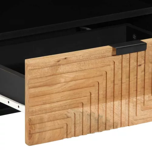TV Szekrény fiókkal Barna 80 x 33.5 x 46 cm Tömör akácfa