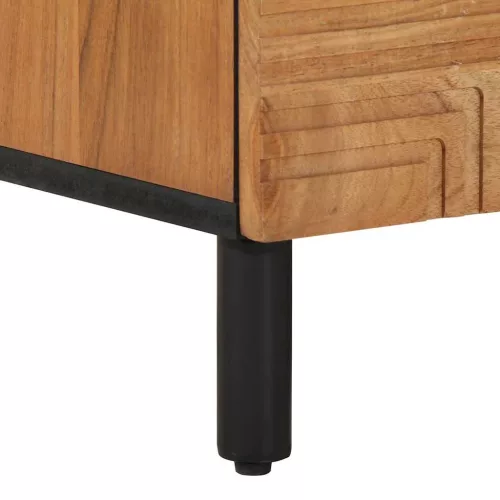 TV Szekrény fiókkal Barna 80 x 33.5 x 46 cm Tömör akácfa