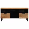 TV Szekrény fiókkal Barna 100 x 33.5 x 46 cm Tömör akácfa