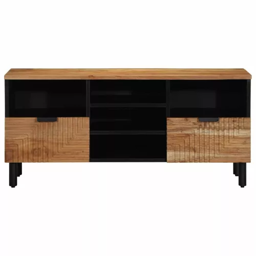 TV Szekrény fiókkal Barna 100 x 33.5 x 46 cm Tömör akácfa