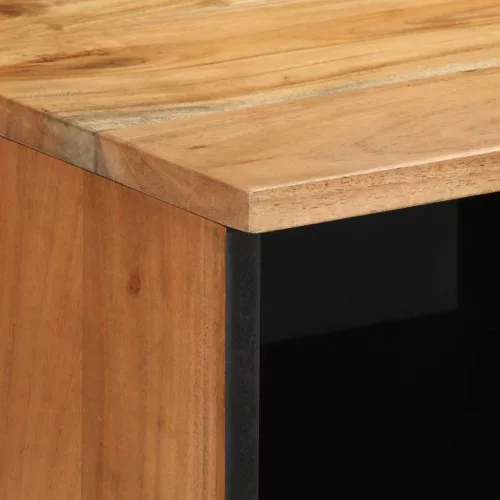 TV Szekrény fiókkal Barna 100 x 33.5 x 46 cm Tömör akácfa
