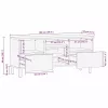 TV Szekrény fiókkal Barna 100 x 33.5 x 46 cm Tömör akácfa