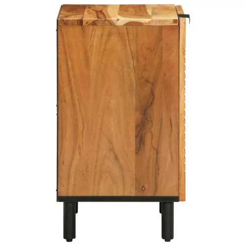 Zuhanyszekrény polcokkal Barna 38 x 33.5 x 58 cm Tömör akácfa