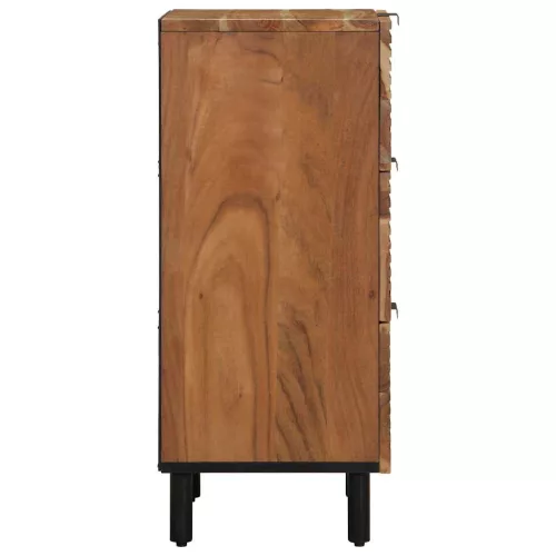 Tálaló polcokkal tárolóval Barna 40 x 33 x 75 cm Tömör akácfa