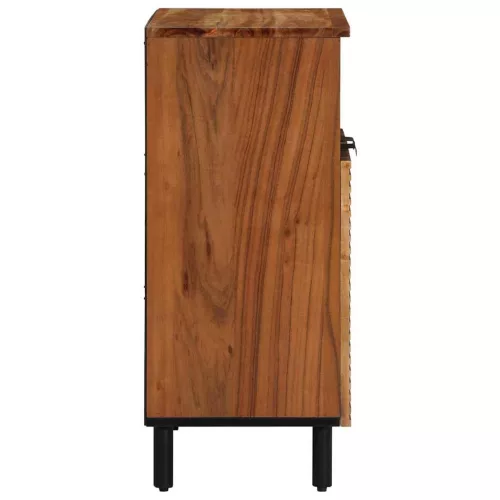 Tálaló polcokkal tárolóval Barna 60 x 33 x 75 cm Tömör akácfa