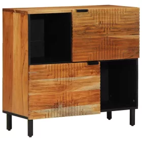   Oldalszekrény polcokkal Barna 80 x 33 x 75 cm Tömör akácfa